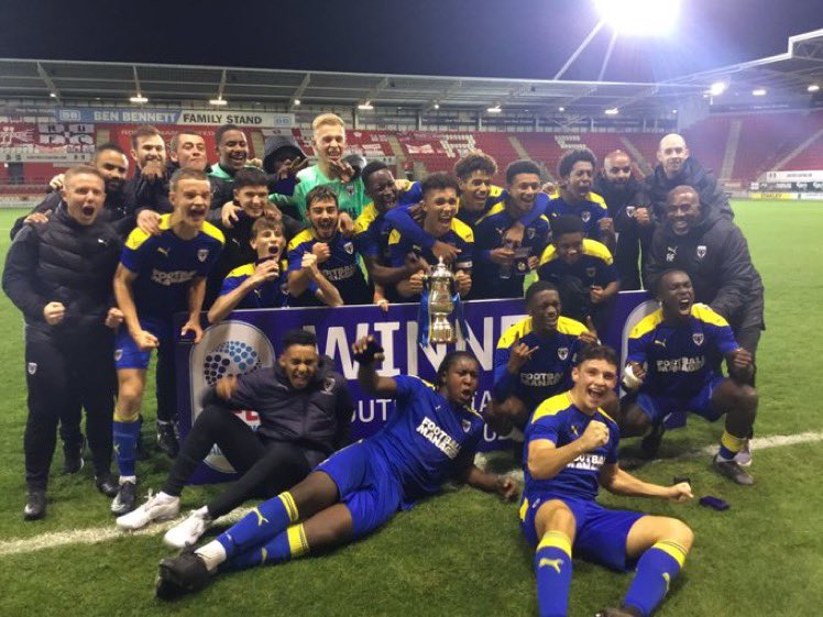 So pleased for all the players and staff <a href="/AFCWAcademy/">AFC Wimbledon Academy</a> not our best performance tonight but very proud to be bringing the first silverware to plough lane and can’t wait to celebrate with all the fans back home when we can. Thank you for all the messages of support COYD’s <a href="/EFL/">EFL</a>