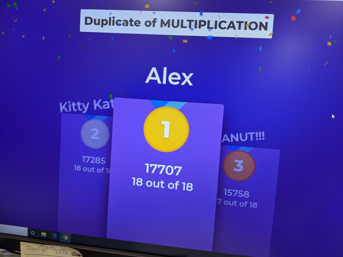 WeaklandThird's tweet photo. We took some assessments today in math. One of them was on Kahoot! https://t.co/Rljmj0hBqH