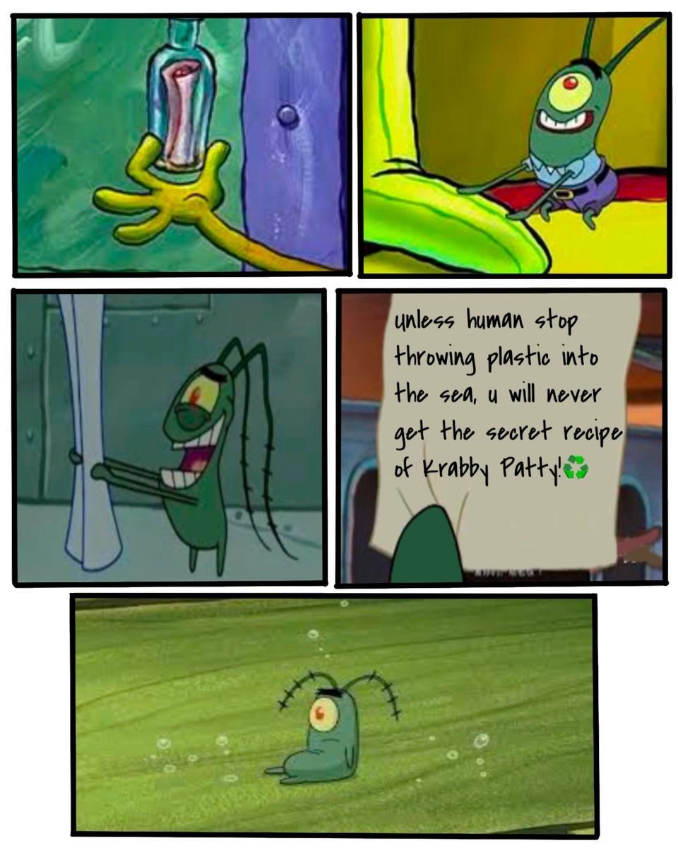Waves174's tweet photo. Never give up any chance to get the secret recipe of Krabby Patty. #howtheyfeel #SOSO #marine #marinelife #saveocean https://t.co/XjhXAJnLQz