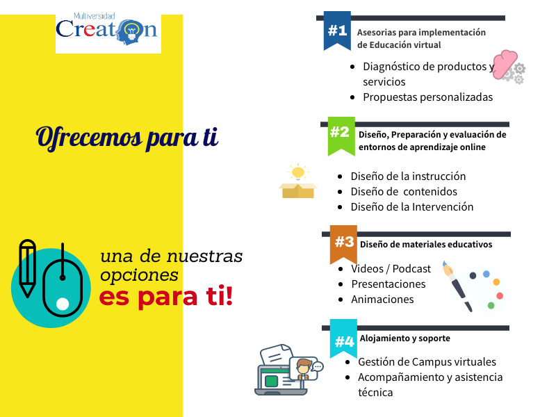 MultiverCreaton's tweet photo. 🌍En la @MultiverCreaton las personas, instituciones y empresas cuentan con el canal para implementar el elearning con estándares de calidad.
👩‍🎓👩‍💻Tenemos una opción  para ti
#educaciónadistancia #aprendizajeenlínea  #creatón
#saberesparaelmundo @CorpoCREATON @ifigenia.requena https://t.co/eHhi9gKgqU