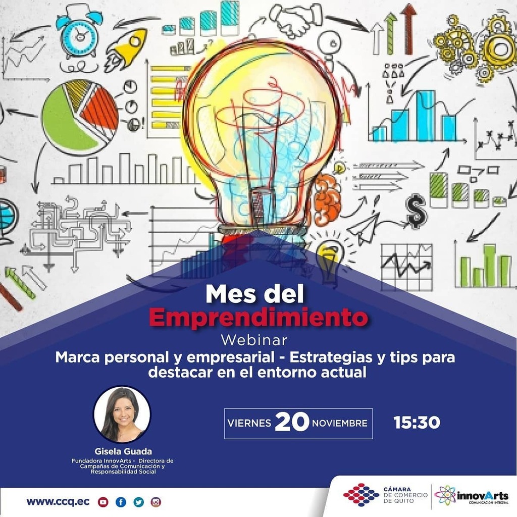InnovArts's tweet photo. Asiste a nuestro #Webinar Gratuito "Marca personal y empresarial" y GANA una consultoría personalizada de 2 horas con Gisela Guada Terán!!..
Te esperamos este viernes 20 de Noviembre a las 15:30 Inscripciones en: https://t.co/lqu7KWMopp
.
.
:
#Emprendim… https://t.co/7AqNGjY059 https://t.co/vGLYc0gIWa
