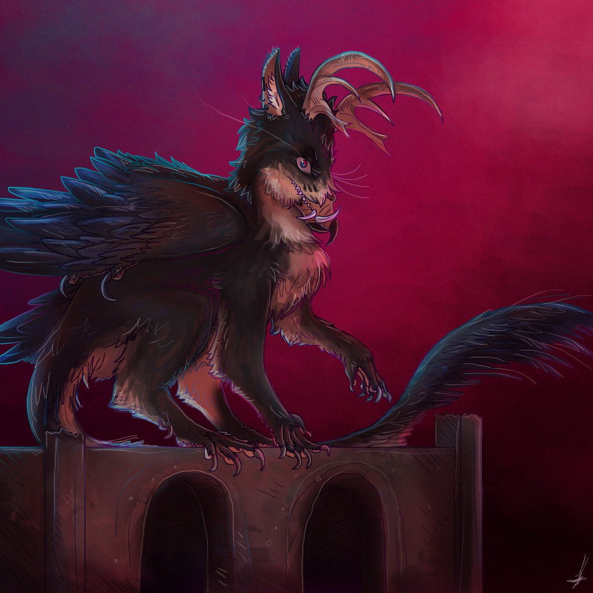 corax_lara's tweet photo. So i made a sort of monster dragon crow thing :3
Reee

#creaturedesign
#creature
#crow https://t.co/O4AUkETQIv