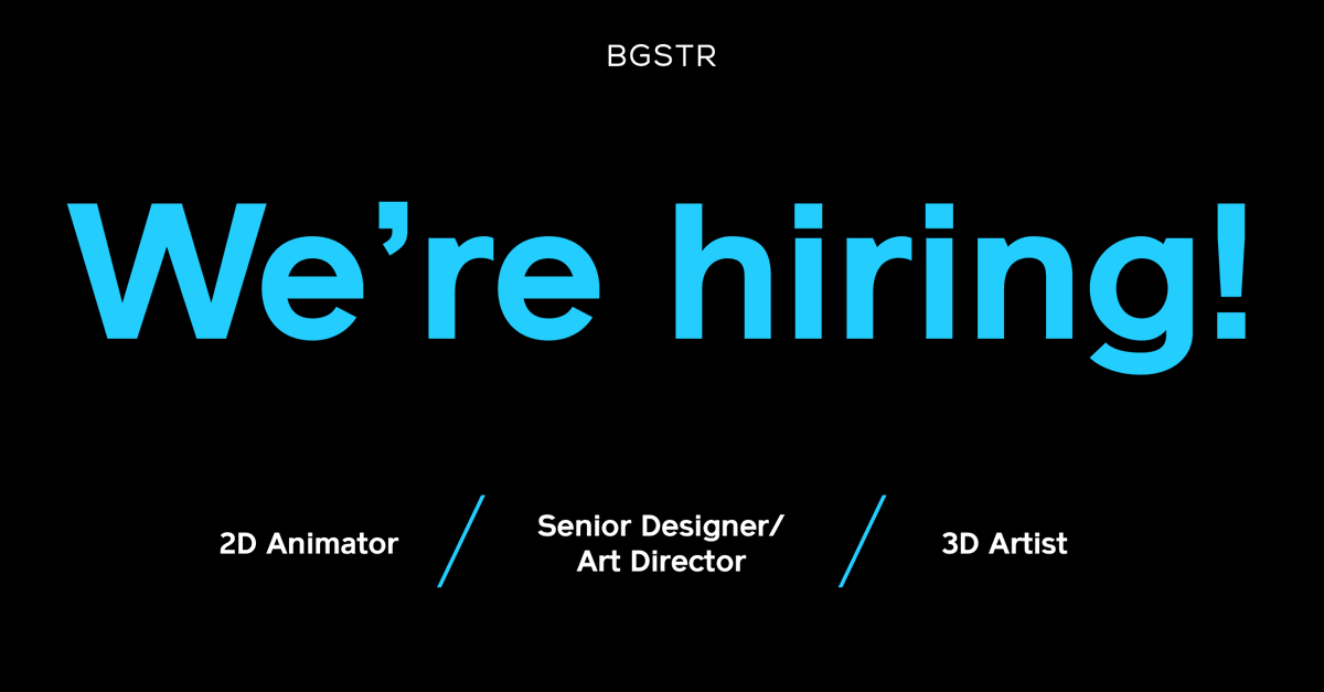BigStarNYC's tweet photo. We're hiring! If you or anyone you know are interested in any of these positions, please reach out to us at office@bgstr.com with your resume and portfolio! We look forward to hearing from you. https://t.co/NxCM0PqEYO