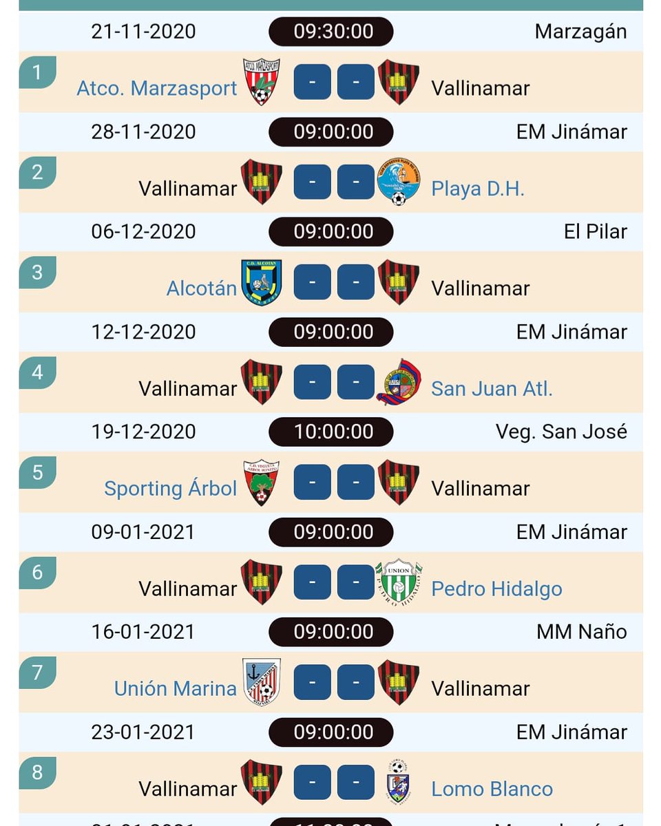 CVallinmar's tweet photo. ¡Buenas noches afición!💪🏼

🗓 Nos despedimos hoy con el calendario de los primeros partidos de los más pequeños de la cadena, están com muchas ganas e ilusión de que empieze la competición, a por todas chic@s!!⚽️🤞🏻

#UneteAlaFamiliaRojayNegra #NoDejesQueTeLoCuenten #NoDejenDeCree https://t.co/I4W6lojOhy
