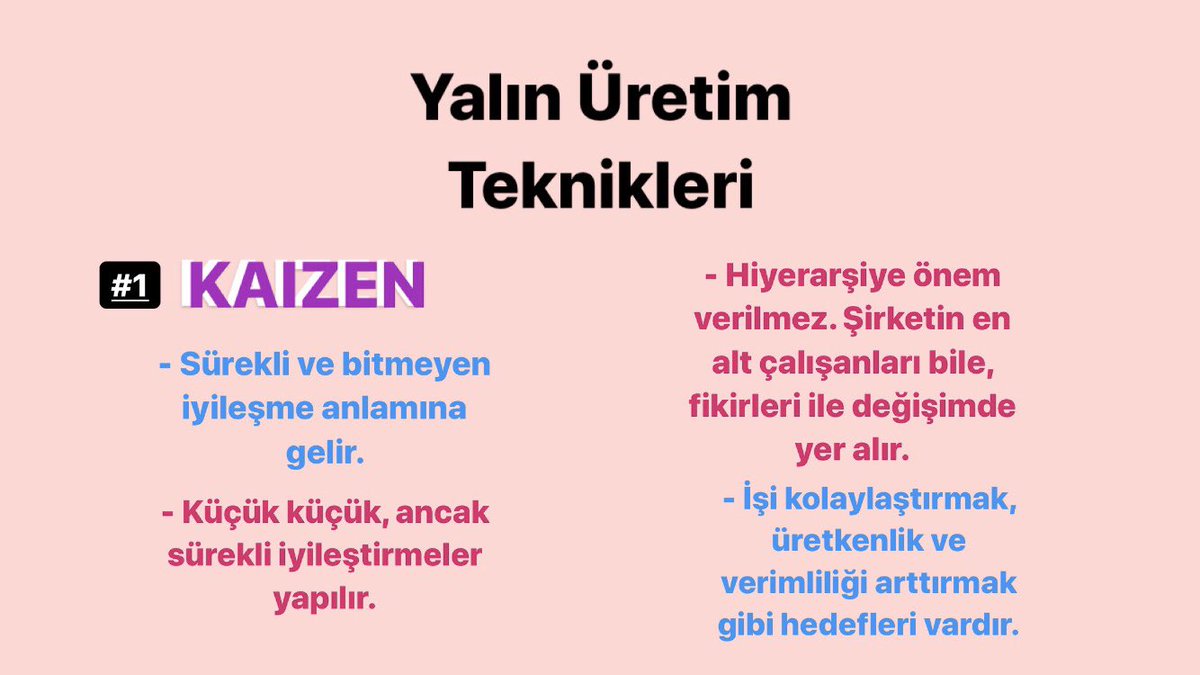 alku_emk's tweet photo. Yalın Üretim Teknikleri
#1 Kaizen: https://t.co/YCpUpntfld