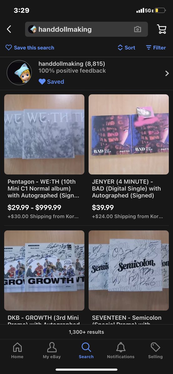 sellers that sell signed albums (pros and cons)1. handdollmaking (ebay)pros:- has access to many albums from many diff groups - ships quick- 100% positive feedback- provides in depth pics of albums & their conditioncons:- shipping is expensive- little sm artist albums