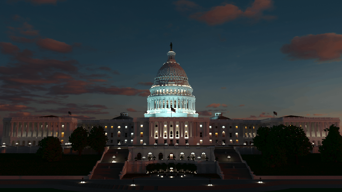TheLimeHit's tweet image. Made a few renders for the amazing US Capitol, built by @TNMTotallyNotMe and @BrletichFinn on the @BlueprintMCS server.
Definitely had fun rendering it!
@PlanetMinecraft page: planetminecraft.com/project/the-un…
#Minecraft #minecraftbuild #art #architecture #blender #WashingtonDC #Washington