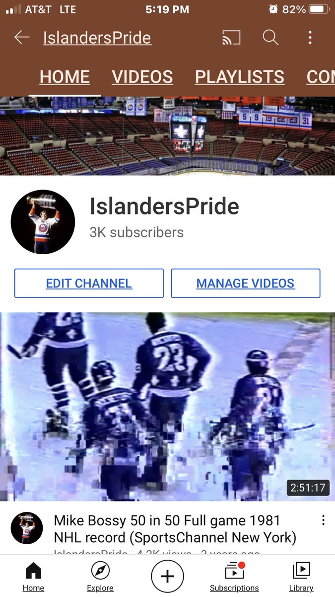 RealIslesICENET's tweet photo. I looked and I’ve just hit 3K on my IslandersPride YouTube channel! Thank you to everyone who’s subscribed. I started this channel because I wanted the history of the #isles to have a bigger presence on YT and so far it’s been a smashing success!! You guys rock thank you! #gameon https://t.co/TrFKIc5Tkx