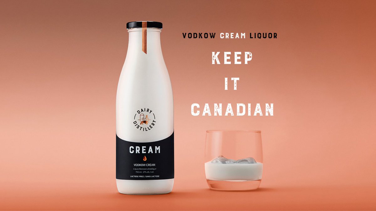 Did you know 85% of cream liquors sold in Canada are imported? The <a href="/dfc_plc/">DFC / PLC</a> have granted us the use of their “Blue Cow” on our #VodkowCream bottle. The first time on a spirits bottle, it signifies the cream we use is 100% Canadian. Watch for it when buying cream liquor.