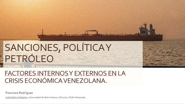 1. Hoy tuve la oportunidad de exponer los principales resultados de mi investigación sobre el efecto de las sanciones en la economía venezolana en el  #EconoMaraton organizado por  @ceconomiaucv. En este hilo resumo algunos de los puntos más resaltantes.