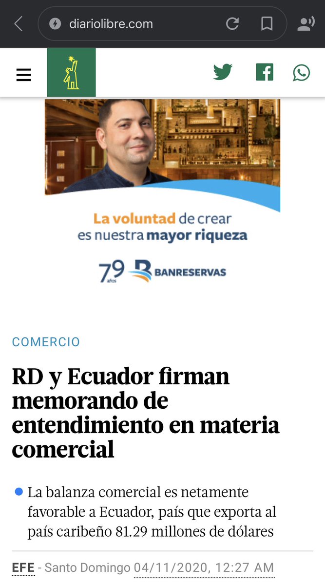 jorgelinamc4's tweet photo. Post 10: Nuestro país ha incrementado el comercio exterior debido al gran desarrollo de las zonas francas, esto lo podemos evidenciar al ver noticias como estas en los periódicos de nuestro país. #DerComercial2020 #PascalPena @PascalPenaP https://t.co/MrimQgvnyg