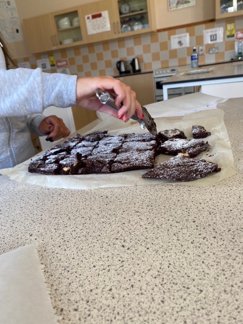 TYMercyBeaumont's tweet photo. Chocolate Brownie Heaven!!! I can confirm the TYs nailed this Home Ec. task!!! ๐ #TY2020 #HomeEc https://t.co/UEYG1Pbfsq