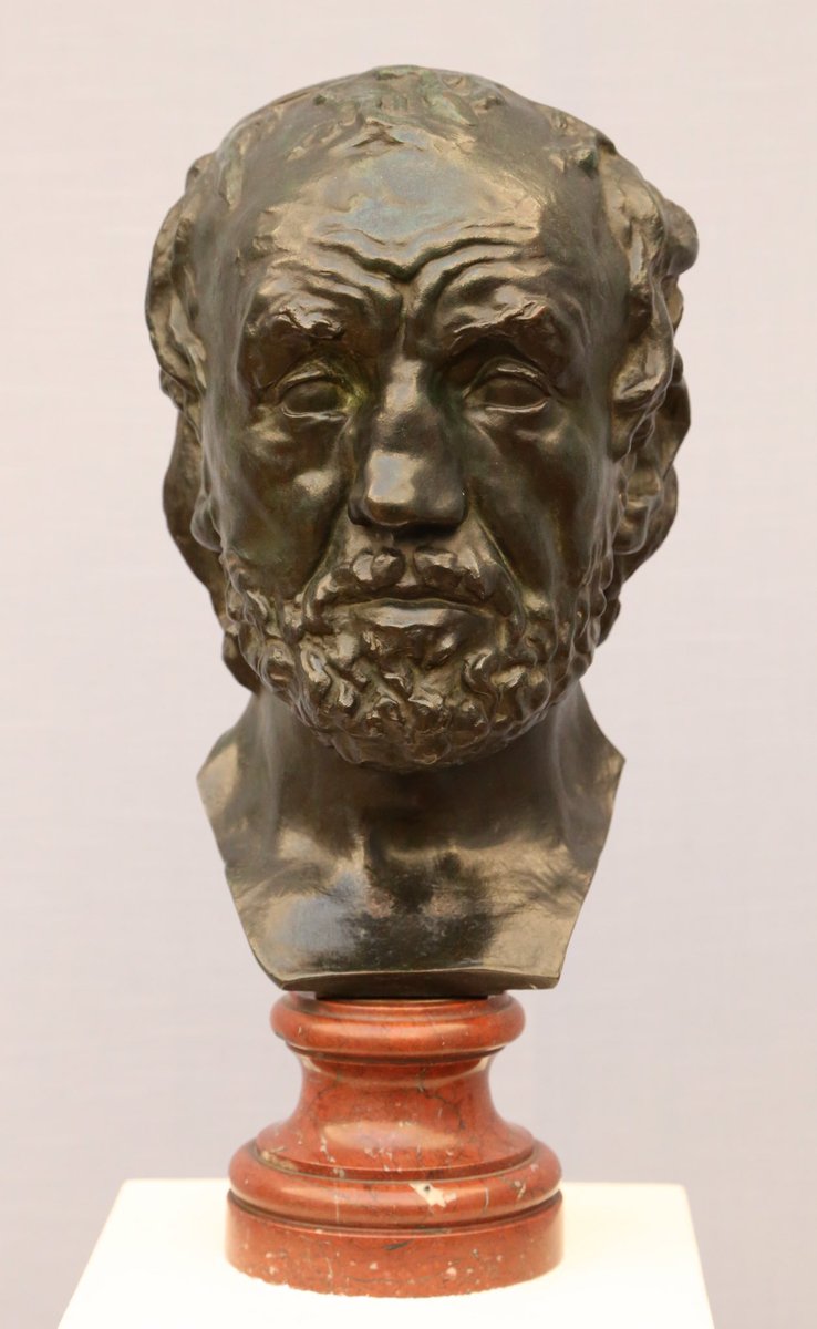 Born in Paris, he attended the Petite École (1854-7) where he met Dalou & Legros. Later he took classes with Barye & has his first exhibit in 1866. Man with Broken Nose (1863-4). The sitter’s physiognomy would have been v attractive to Rodin love of realism