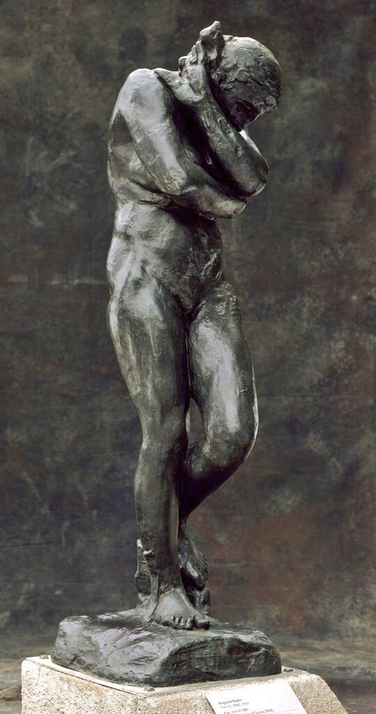 Rodin used the human form in such a way as to express emotion through form & texture. His ability to work with his media was astounding. Eve (1881), Love Fleeing (1881) & Shade (1881)
