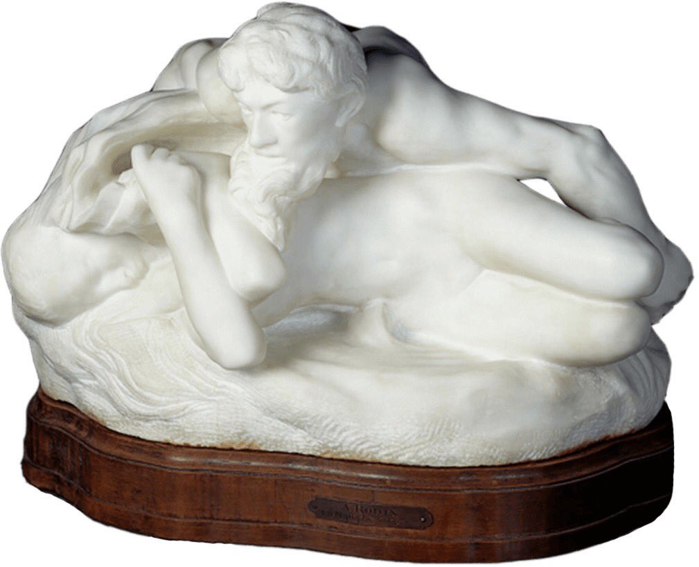 The emotion he imbued his work with seemed almost on the point of exploding the marble. Faun & Nymph (c1886), Psyche-Spring, Surprised Nymph (1886), The Storm (1886-1901) & Love Fleeing (c1887-1900)