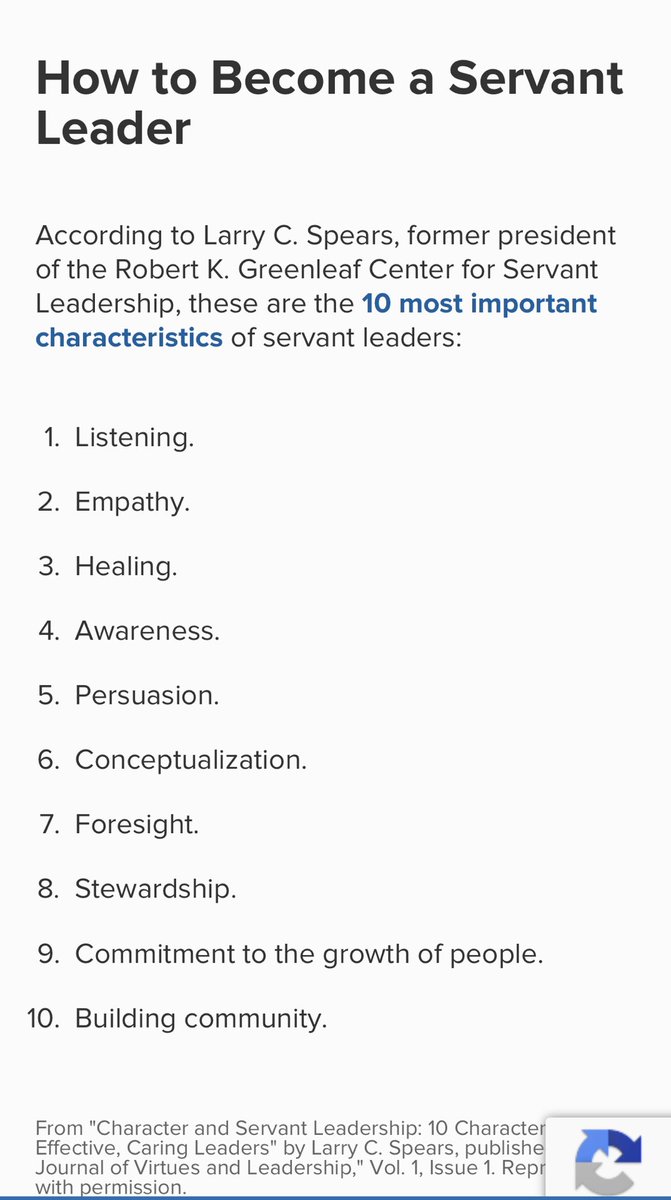 Dhatherop's tweet image. Leaders, which servant leadership characteristics are your strengths? Your areas of opportunity? What are you doing this week to build on your strengths &amp;amp; develop your areas of opportunity? #servantleadership #OthersFirst