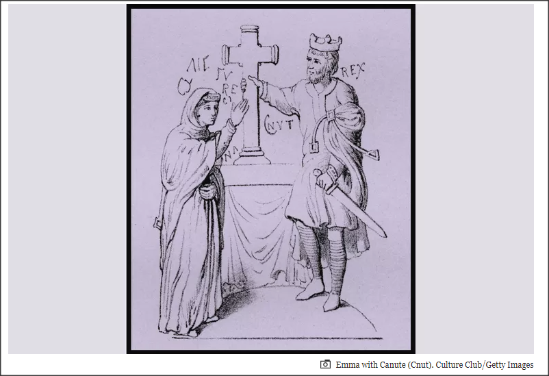Emma was the mother of King Harthacnut and King Edward the Confessor. William the Conqueror claimed the throne in part through his connection to Emma.