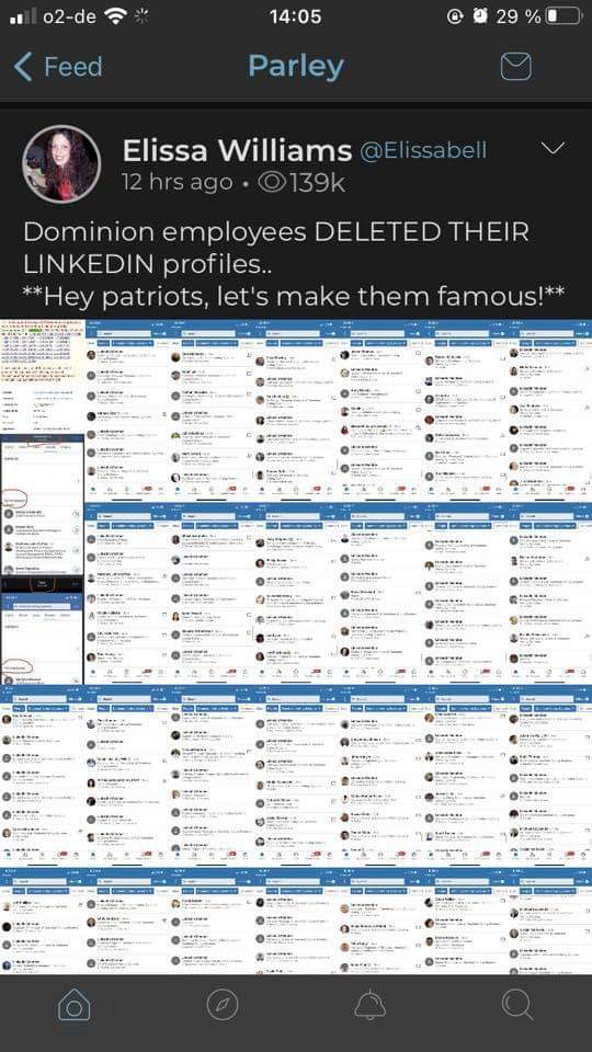 cutequokka2's tweet photo. Dominion employees deleted their LINKEDIN profiles.
#electionfraud 
#DonaldTrump https://t.co/LLHtUjtyFN