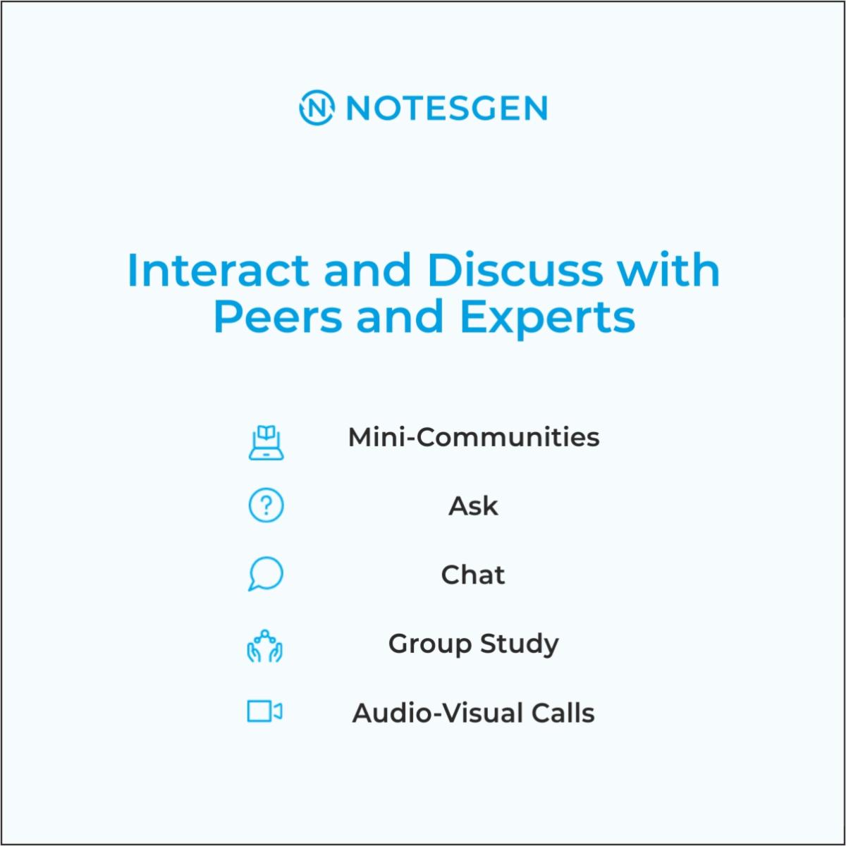 notesgen's tweet photo. Understand complex topics, clear your doubts or learn something new by reaching out to your peers and experts with our interactive features.
Visit: https://t.co/SJzxuTH5d4

#leadwithnotesgen #student #teachers #learning #onlinelearning https://t.co/YuHHsBgVT5