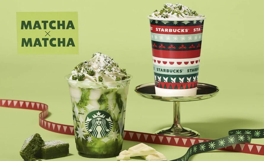朗報！11月25日より、スターバックスにて「抹茶×抹茶 ホワイトチョコレート フラペチーノ」と「抹茶×抹茶 ホワイトチョコレート」の発売が決定！！
