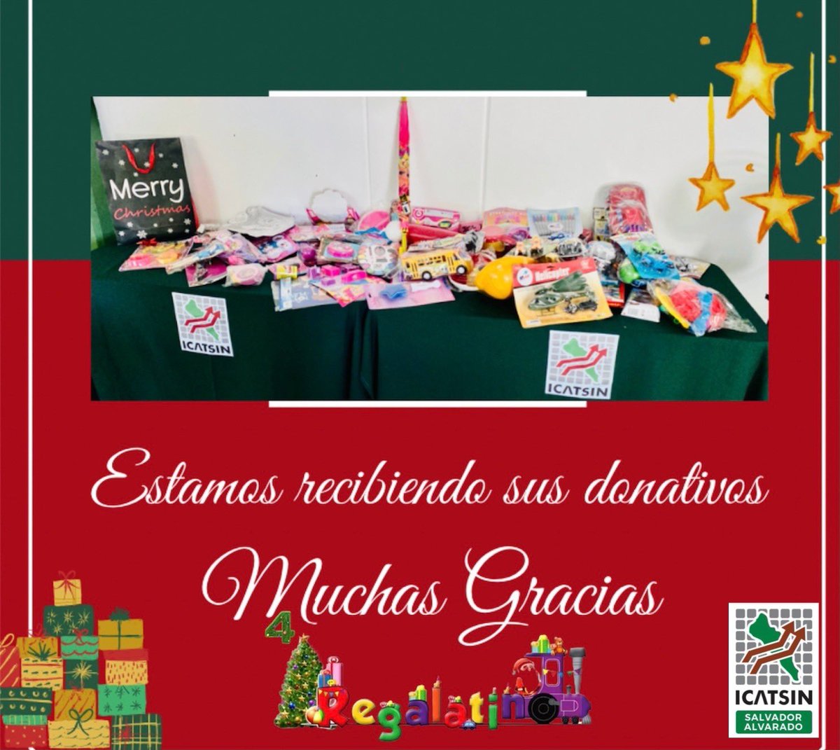 stoalv's tweet photo. Ya llegan los juguetes donados para la 4 colecta de #Regalatin #Icatsin vamos a cumplir la meta de 500 juguetes claro que si, serán distribuidos en las comunidades marginadas de Salvador Alvarado. https://t.co/EFWbvsgav6