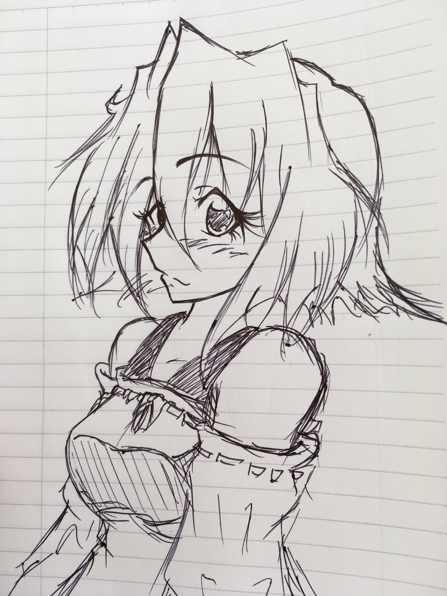 角度を付けて描こうと何故か頑張ったけど、1ヶ月近く描いてないと基本をまず忘れてしまっています。。

バランス難しい〜w 