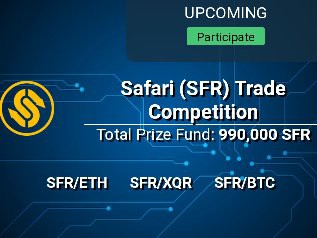 Afro_Bit's tweet photo. Safari (SFR) Trading Competition!

✍️Join on @altilly for your chance to win a share of 900k SFR.

👉https://t.co/qggDoQSKe9

🏃Click "PARTICIPATE" today so that your trades on @altilly are counted from now.
@cctip_io airdrop 100 SFR 50
#trading #BTC
#competitions #FreeCoins https://t.co/Pmm2cxfbOB