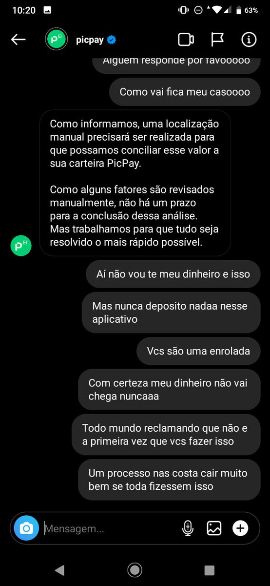 Frases_buguesin's tweet photo. @picpay quero meu dinheiro picpay ladrão @proconalagoas @proteste @oboreli @SOS_Consumidor https://t.co/myp9SFLqJt