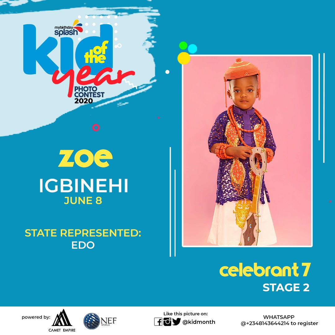KidMonth's tweet photo. Kid of the year 2020
Stage 2

To register for other months:
Kindly pay/transfer the registration fee of 1k to:
CAMET EMPIRE LIMITED
6060388738, Fidelity Bank
 https://t.co/MgzM5K9cTt
Kindly use chrome or UC browser for registration

Enquiry - +2349028862628 https://t.co/0a7NQyWHZc