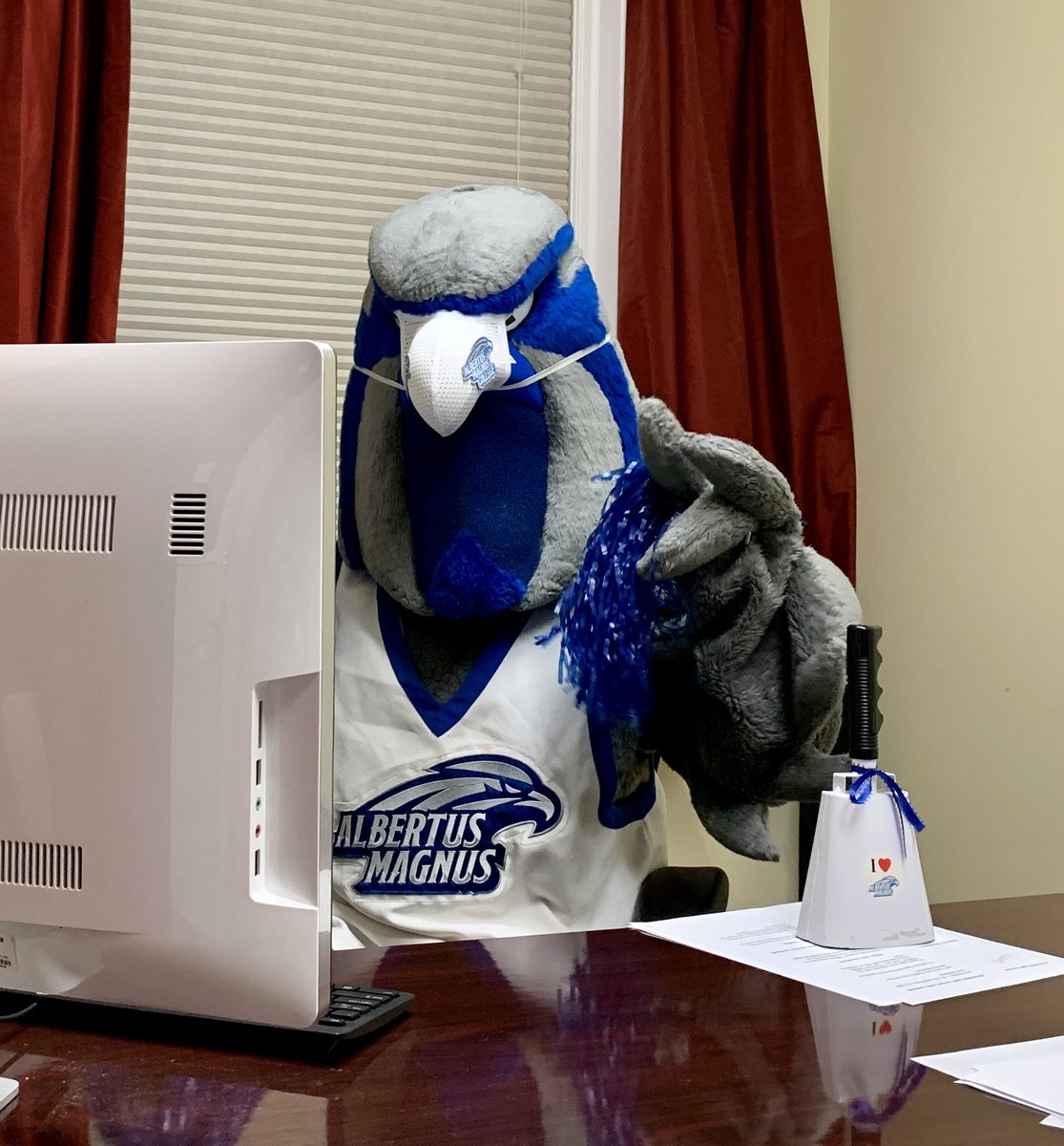 Frankie is so excited to be participating in tonight’s Undergraduate Open House! #FearlessFalcons #AlbertusFamily