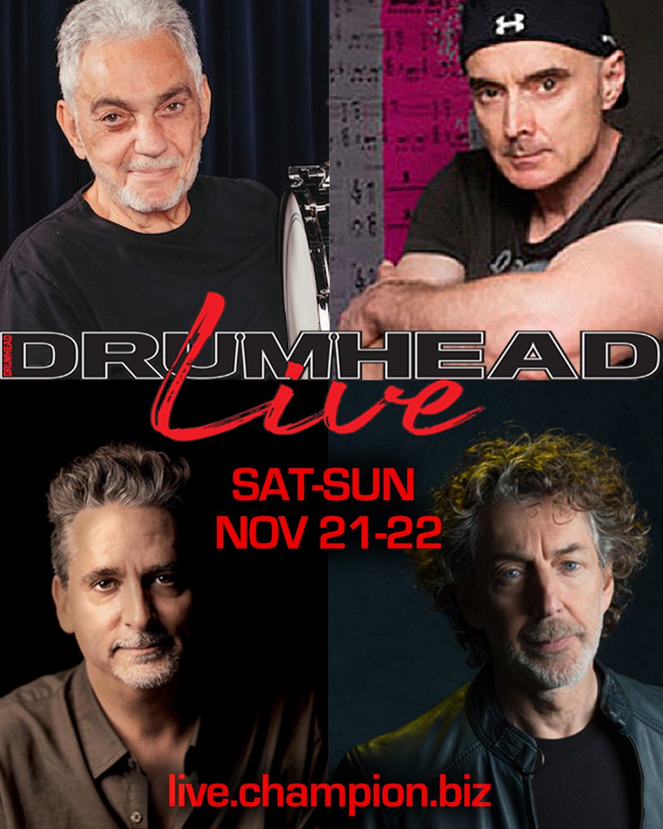 Don't forget! Drumhead Live! This weekend! Tickets available at live.champion.biz.