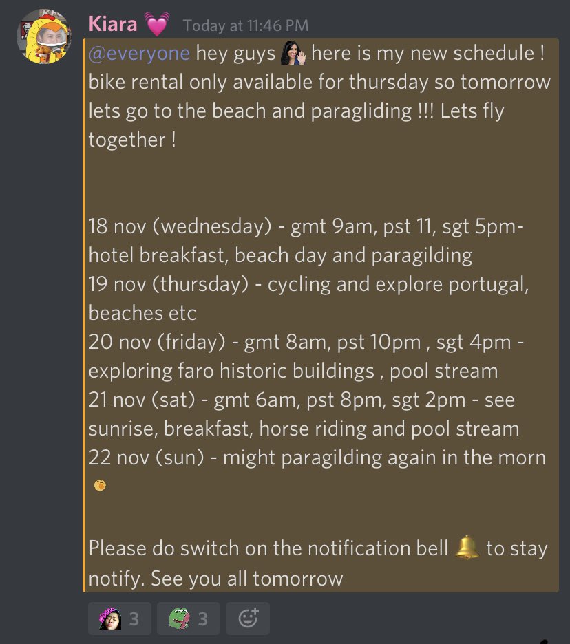 kiaraakitty's tweet photo. New schedule 💓 since bicycles not available tmr .. we gonna paraglide and go the beach tomorrow 🤗🎉🎉 lets go !!!! https://t.co/yHRk6XKmlo