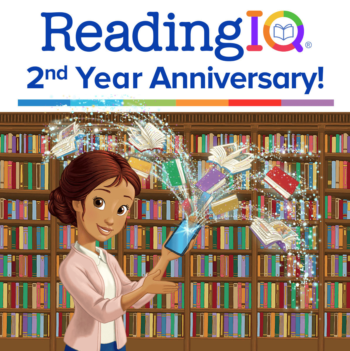 ReadingIQ's tweet photo. We are celebrating two years of ReadingIQ! 🎉 Our greatest wish is to grow a LOVE for reading in every child. Thank you for choosing ReadingIQ to be a part of your family or classroom. 📚💙 https://t.co/IMrr8WWOiT