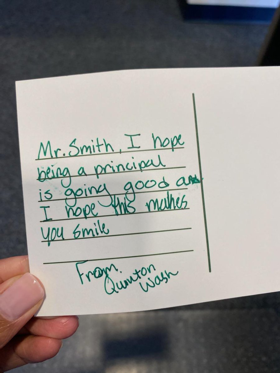 DavellSmith's tweet photo. When one of your past *ALL STAR* students send you a post card just to see you smile!!! #ItWorked #LoveYouMrWash #MakeGreatness #YouMyBoyRED https://t.co/2o5XdJBlUn