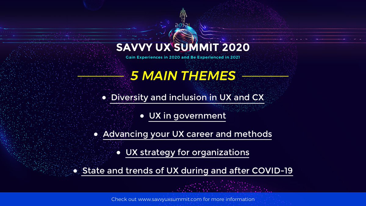 SavvyUXSummit's tweet photo. Have you already secured your ticket for #SAVVYUX20?​ Already 60% of the tickets are sold, grab your ticket to receive 4 days of insightful keynotes covering 5 themes. #UX #CX #Design #Strategy

https://t.co/q0aKvDQNlF https://t.co/vNyEL5vV5n