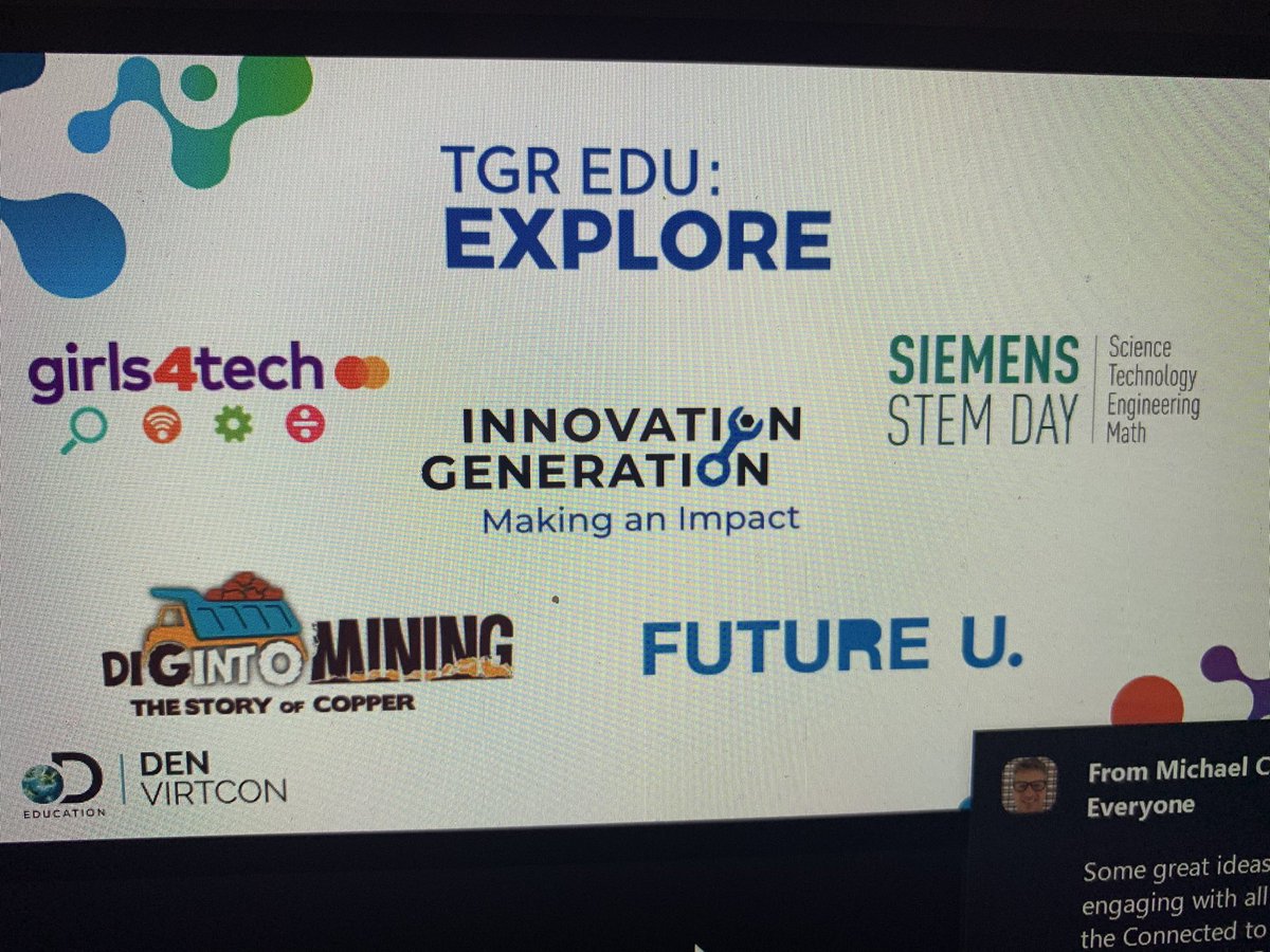 CHSCometLibrary's tweet photo. So excited to see @DiscoveryEd #VirtCon  focus on STEM education and all of the great resources for our students to engage in STEM careers! @CHSBeDoCreate #teambcps https://t.co/vt85lFTmZA