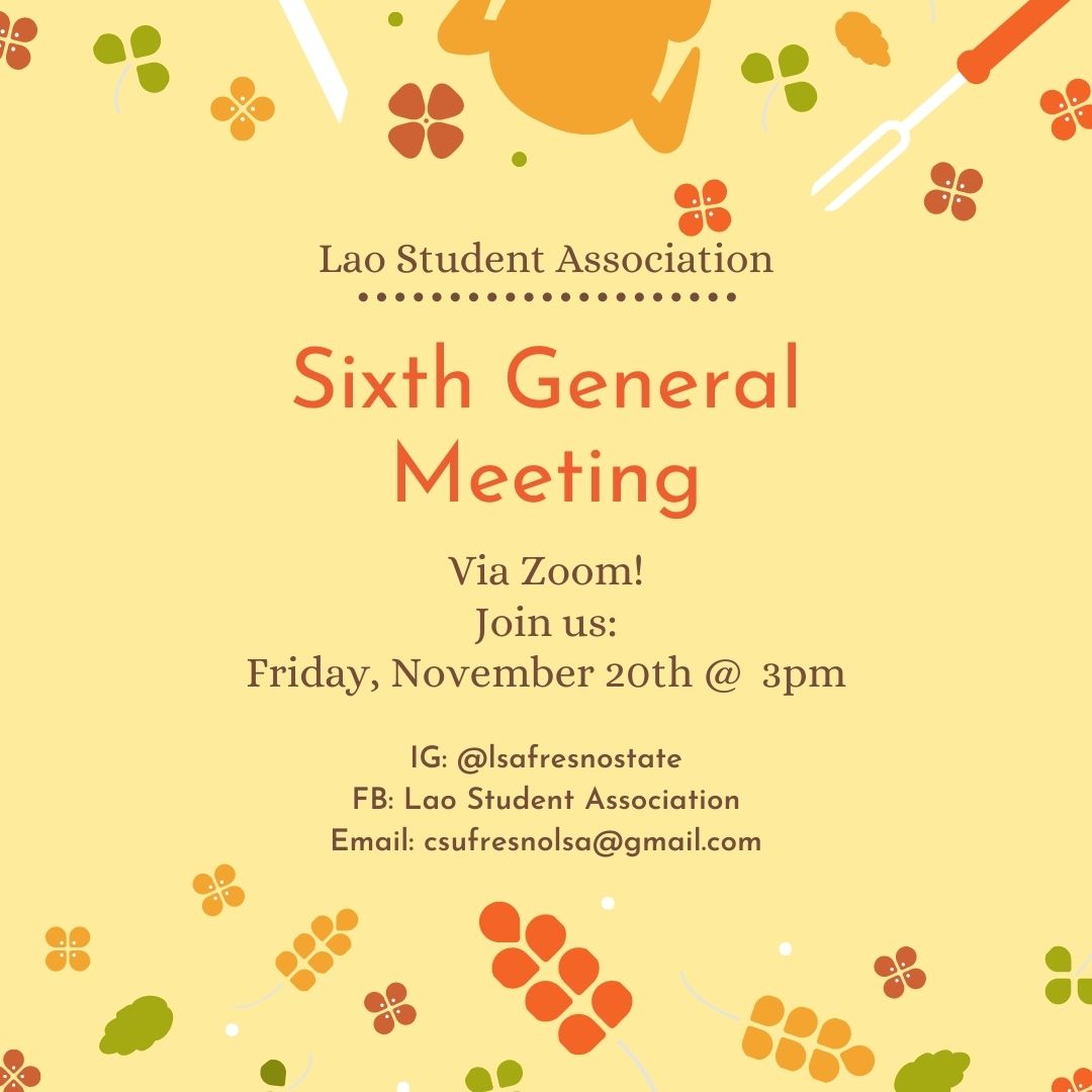 This Friday, Nov 20th will be our sixth general meeting! Can't wait to see you at 3pm😁