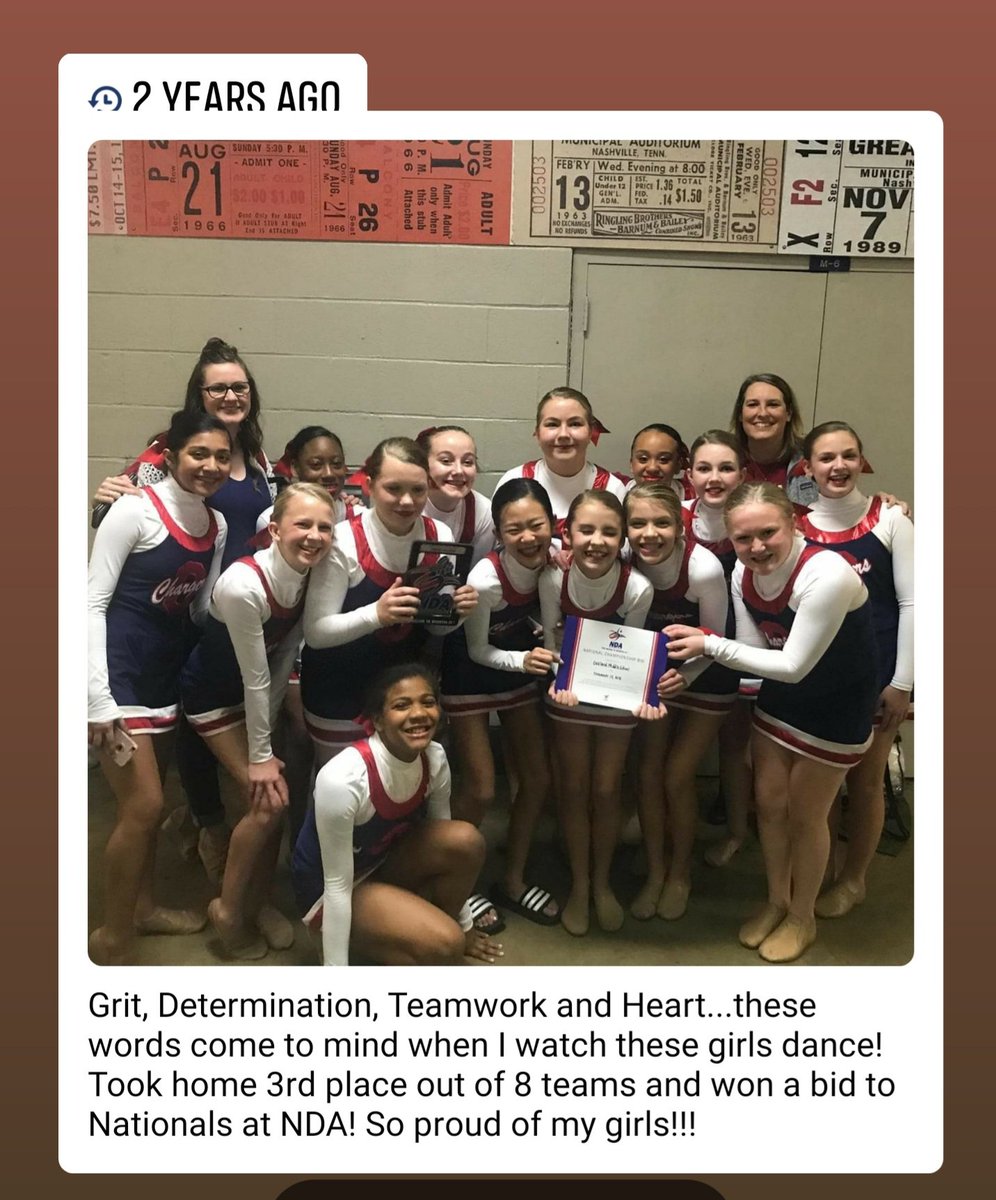 Such a fun memory! These girls were so excited to win a bid to Nationals!! They've all grown up on me!!