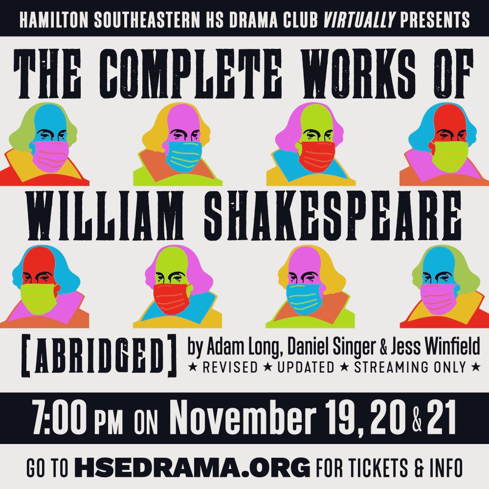 Hark, ye goers of theatre! Tickets go on sale at 12 PM tomorrow. Visit HSEDrama.org for a link to purchase your virtual ticket for Thursday, Friday or Saturday.