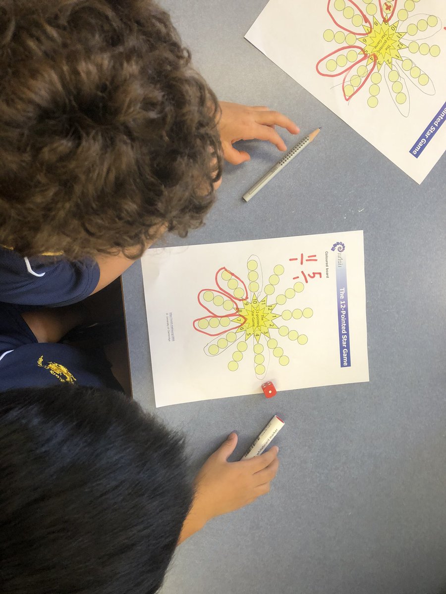 Maths Week@Scots highlight: Year 1 playing <a href="/nrichmaths/">NRICH maths</a> ‘12 pointed star game’. An awesome game I’ve been using for years to explore probability concepts. Lots of discussion about which are ‘good’ &amp; ‘poor’ numbers to choose &amp; why!