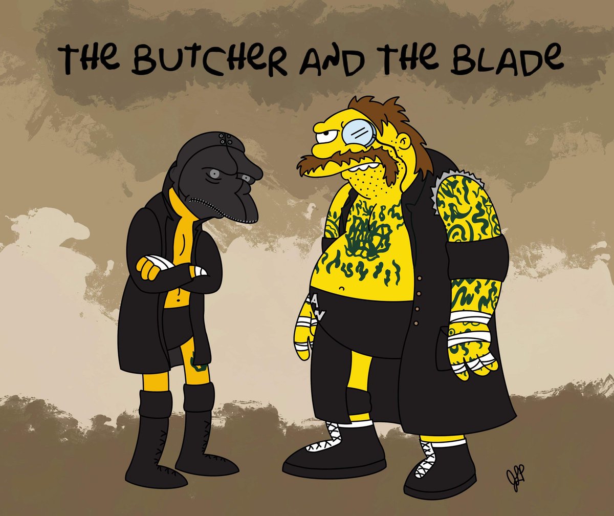 jasonlpiper87's tweet photo. Did a fun mashup of one of my favorite tag teams in pro wrestling, “The Butcher and The Blade”
I really enjoy their work and their unique presentation!
@andycomplains @BraxtonSutter
#allelitewrestling #thebutcherandtheblade
#theblade #thebutcher #andywilliams #braxtonsutter https://t.co/PAqCNpjJKu