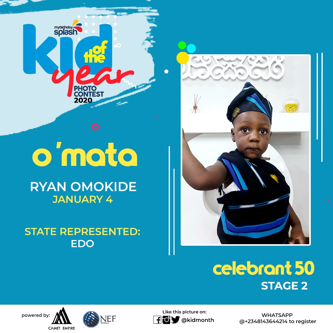 KidMonth's tweet photo. Kid of the year 2020
Stage 2

To register for other months:
Kindly pay/transfer the registration fee of 1k to:
CAMET EMPIRE LIMITED
6060388738, Fidelity Bank
 https://t.co/MgzM5K9cTt
Kindly use chrome or UC browser for registration

Enquiry - +2349028862628 https://t.co/o1A4MZp4yh
