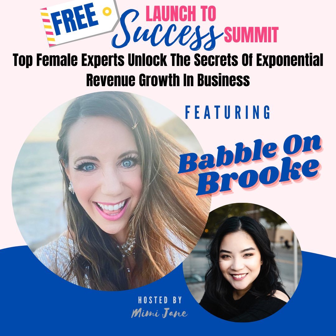 BabbleOnBrooke's tweet photo. Calling Women Entrepreneurs! Join me this Fri. + Sat. as 20 female experts share our secrets at the #LaunchToSuccess Summit! Registration is FREE and youβll learn valuable info to help your ventures!π
Register here:
https://t.co/esYgQrwvua
#womenentrepreneurs #womeninbiz https://t.co/76aZaqpIrs