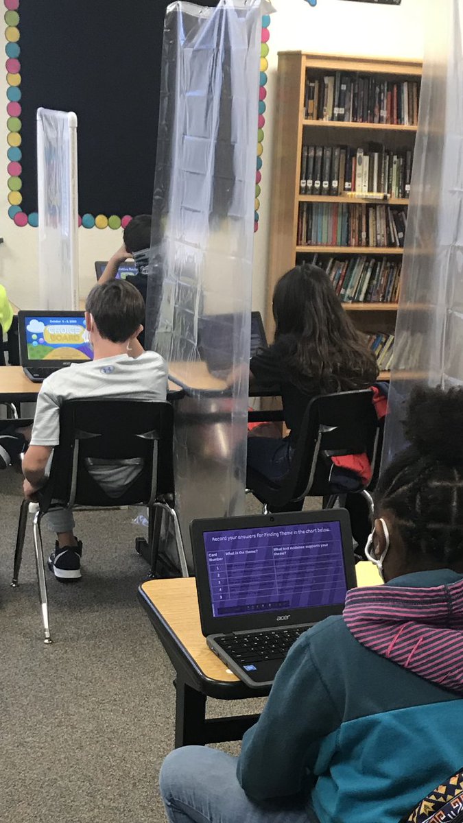 DeannaHarris8's tweet photo. Students are working on their choice board. They can choose concepts that they are struggling with and work at their own pace.#CampusBadges #HMSProud https://t.co/LHP9oGIdce