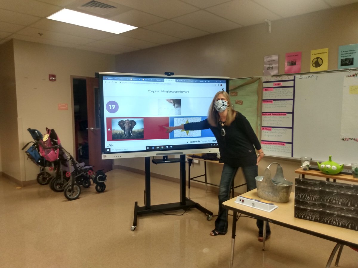 Dr_Corcoran's tweet photo. Ms. Jakob creates a Kahoot with picture choices to review content &amp; engage students! @BryanMRussell @mgbongiovi @RoyalPalm_RPS @southPbcsd @SommerPBCSD https://t.co/CqqzTBJayt