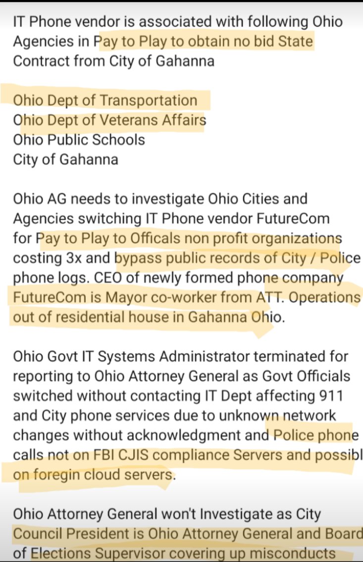  #PUCO  #Ohio switching IT  #Phone vendor for  #PayToPlay to Officals non profit organizations costing 3x & bypass public records of phone logs  CEO of newly formed  #FutureCom is Official's co-worker. Watch ↓↓↓Original link ↓ https://twitter.com/FitnessMamma/status/1328854210671206402?s=19