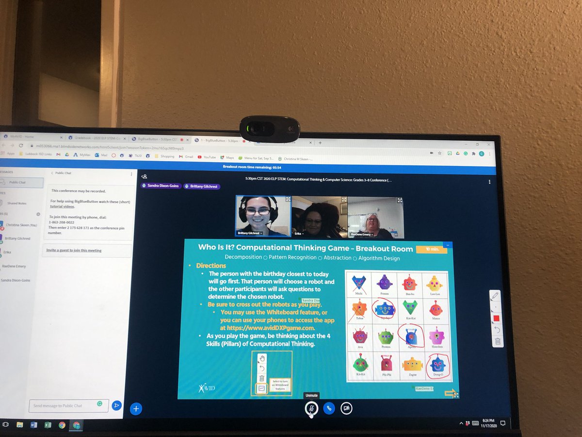 ChristinaSkeen's tweet photo. Our #AVID ELP STEM participants playing a computational game in breakout rooms. #AVIDSTEM @valeriekisdpd @DaskalosDouglas https://t.co/gzzaip0zod