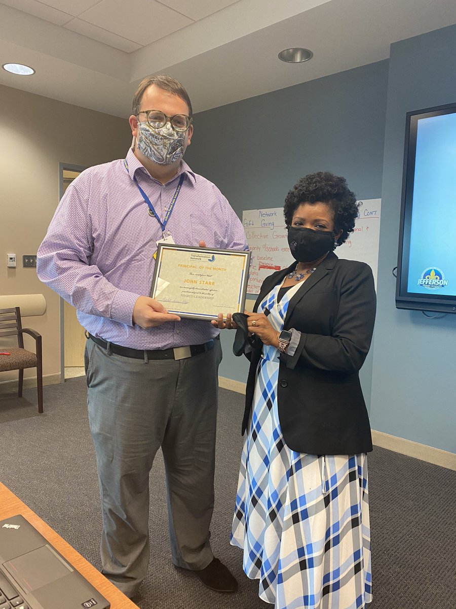 JPSTransformNet's tweet photo. GRATUTUDE is a GIFT! When you share that GIFT, you GROW the GIFT! Tranformation Network  recognizes @lifeofstarr for his SHARED LEADERSHIP as his colleagues selected him to be the Transformation Network principal of month!!! #welead #welove #welearn #sharedleadership https://t.co/4CweSO5Hj5