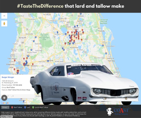 Edgecomm's tweet photo. @CoastPackingCo’s R&amp;E Racing Team Hits Orlando World Street Nationals XXVII, Flying the #FatMap407 Banner  https://t.co/dGiueUDo6d #BeefTallow #Lard #healthyfats https://t.co/E07PxK1mmr