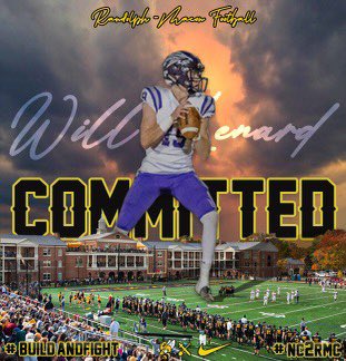 WillLenard2's tweet photo. I am blessed and excited to announce my commitment to continue my academic and athletic career at Randolph-Macon College! I thank God, my family, coaches, and trainers for supporting me every step of the way! Go Yellow Jackets!!! 🐝💛🖤💛🖤🐝@RMCfootball @fbcoach_7 @X_Strothers https://t.co/3xwof5PB0l